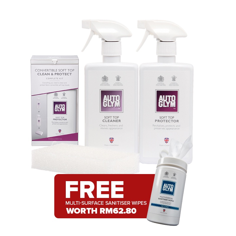 AUTOGLYM Convertible Soft Top Clean & Protect Complete Kit For All