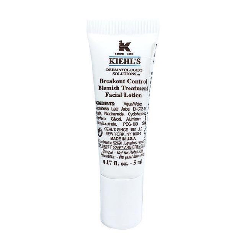 Kiehl's Breakout Control Blemish Treatment Facial Lotion (5ml) Shopee