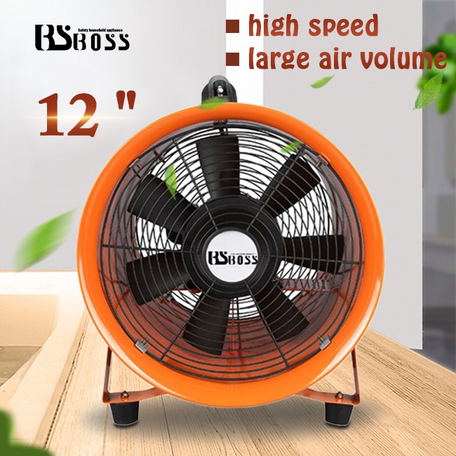 BSBOSS 12 Inch Mobile Portable Exhaust Fan Powerful Industrial Kitchen   Ffcff85556b0b85079ac94832c80256a