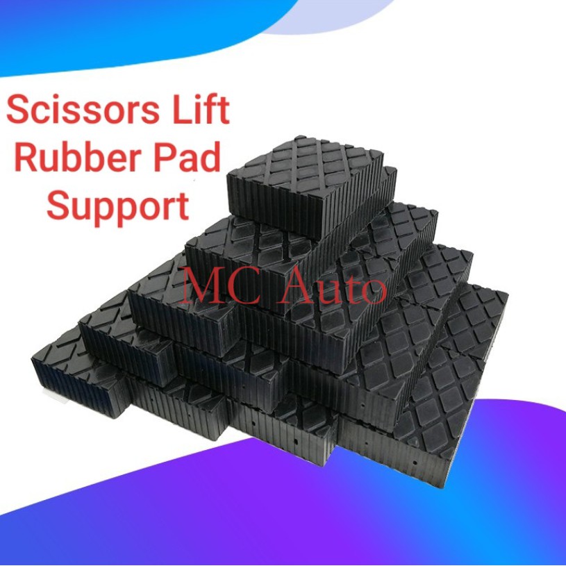 100% Solid Heavy Duty Car Scissor Lift Rubber Pad 2 post lift Jack Rubber Pad Jack Rubber Block Getah Jack Lift Tool