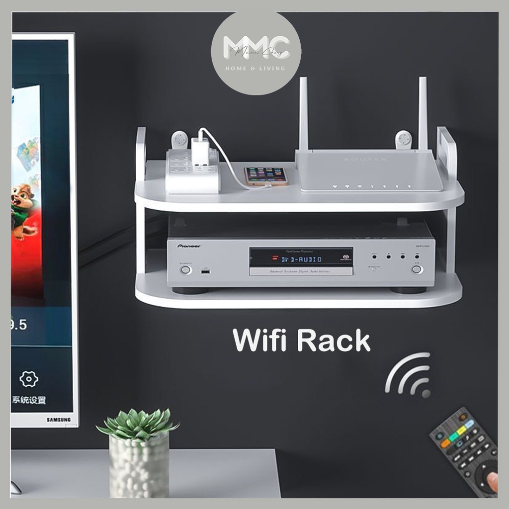 [MMC]DVD Player Rack TV Rack Top Box Floating Storage Shelf Wall Modem