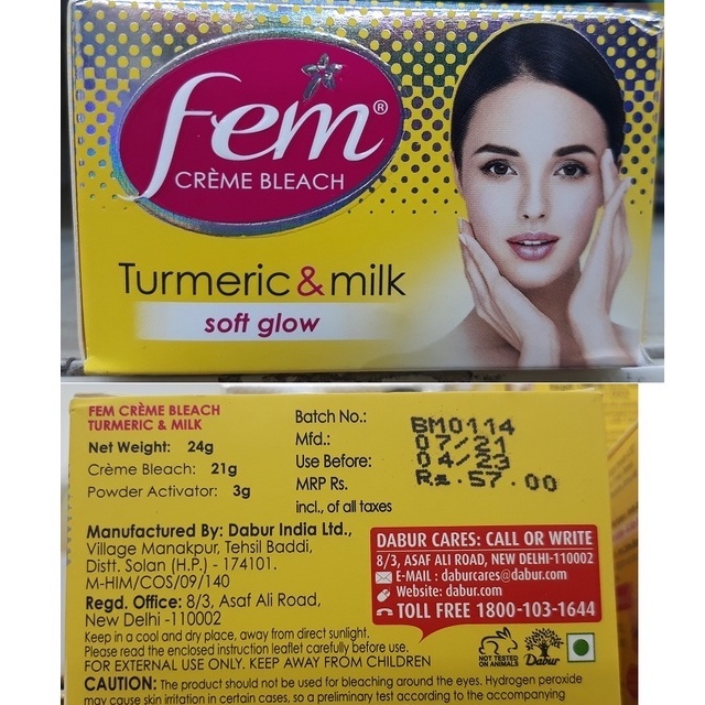 Fem Turmeric & Milk Soft Glow Creme Bleach 24g Readystock | Shopee Malaysia