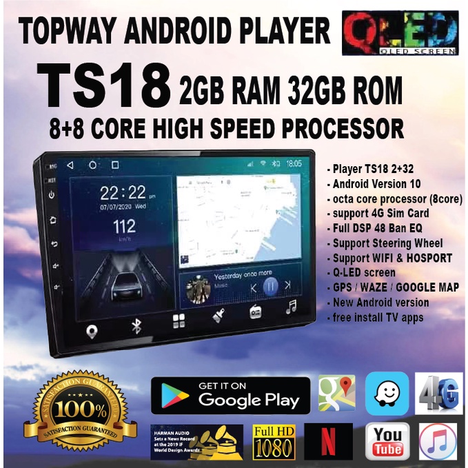 Android Car Player TS18 2GB RAM 32GB ROM (8 Core ) | Shopee Malaysia