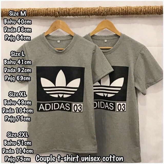 Adidas T-Shirt / Couple Shirt Cotton | Shopee Malaysia