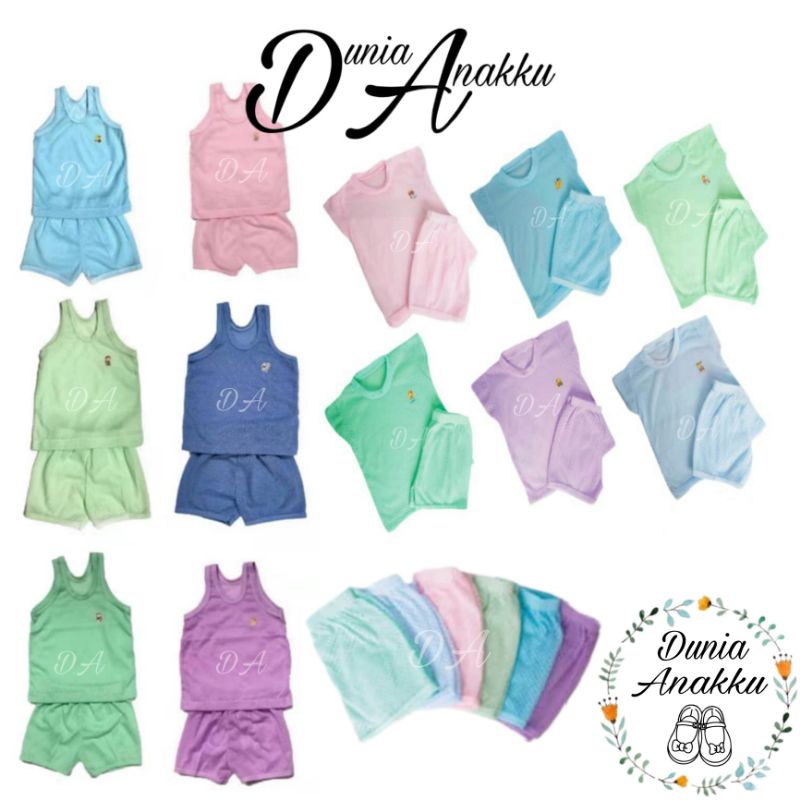 BAJU LOBANG BABY GIRL BOY CLOTHING BAJU LUBANG BABY SINGLET LUBANG