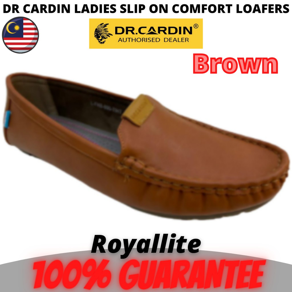 DR CARDIN LADIES SLIP ON COMFORT LOAFERS (FHB-690) Black & Brown