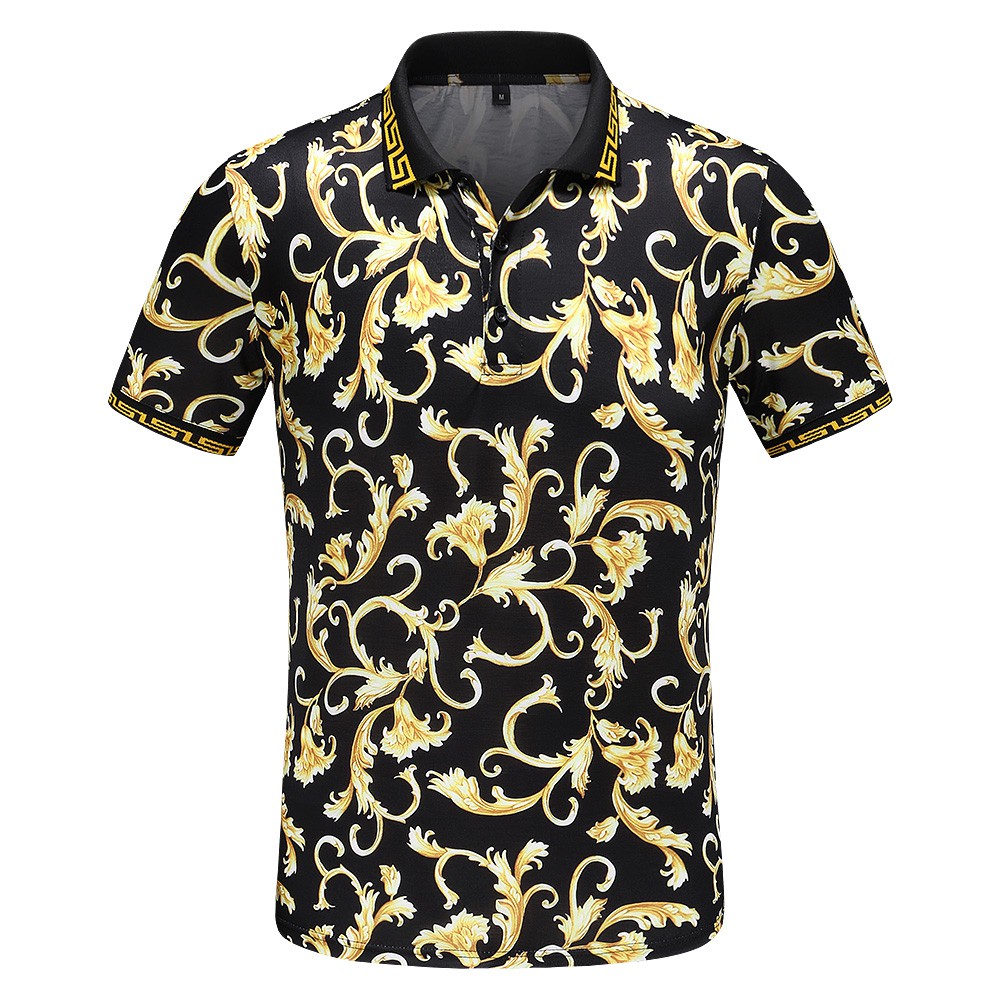 versace black polo shirt