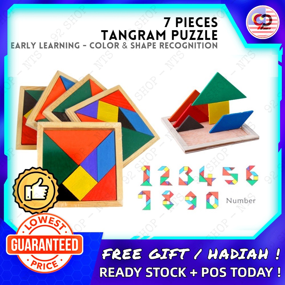 Wooden Triangle Jigsaw Puzzle Kid DIY Toys Mental Developmental Early ...