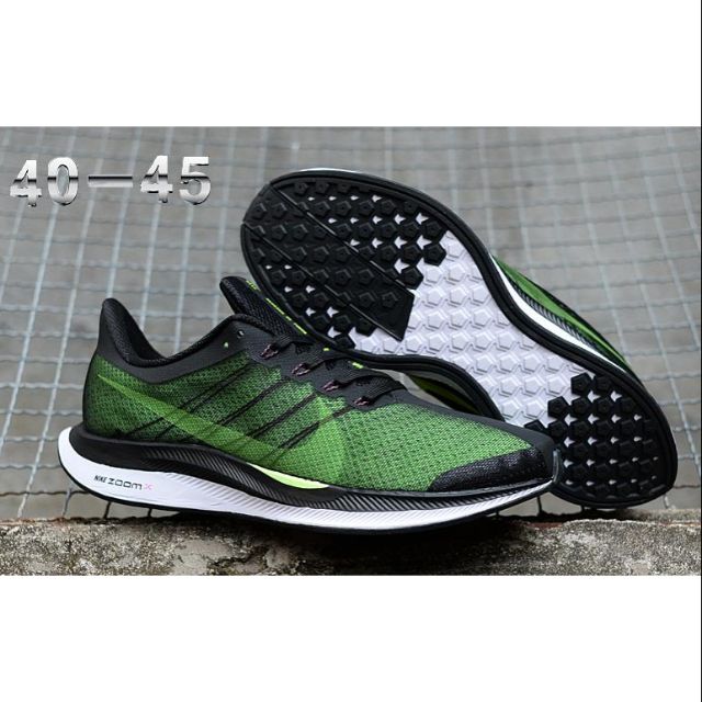 green colour nike shoes