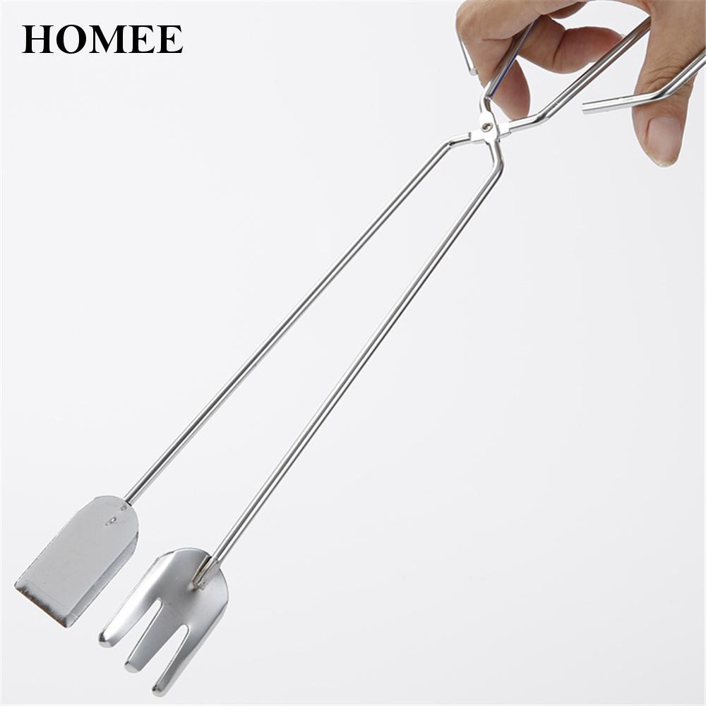 27cm Barbecue Iron Scissor Tong BBQ Tools For Kitchen Bread Clip Cooking Tongs