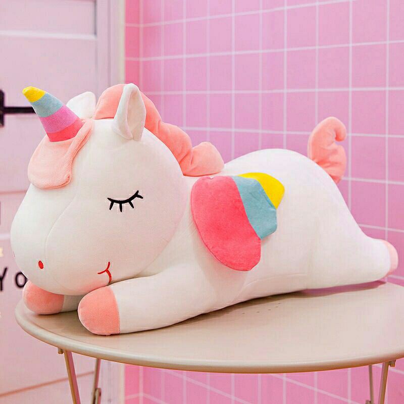 Cuddly pillow unicorn with name