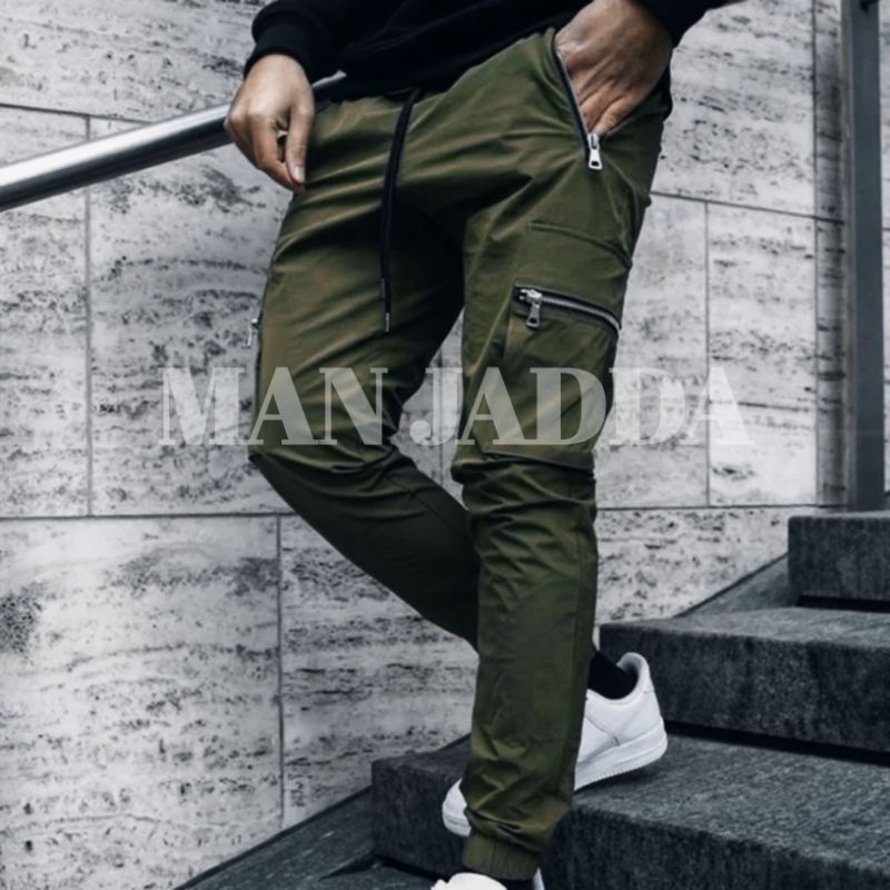 PRIA Man JADDA Double Zipper Jogger Pants Jogger PANTS Men VIRAL