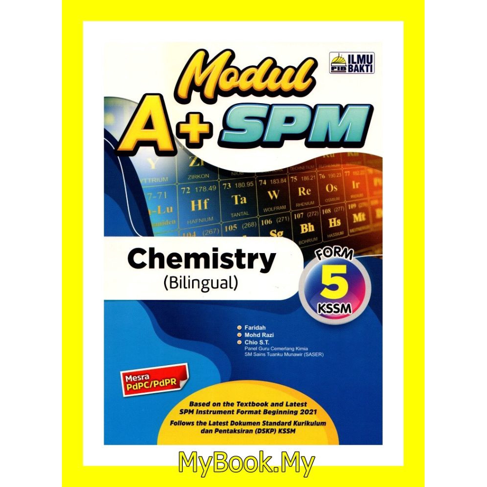 Myb Buku Latihan Modul A Spm Tingkatan 5 Chemistry Kimia Dwibahasa Ilmu Bakti Shopee Malaysia