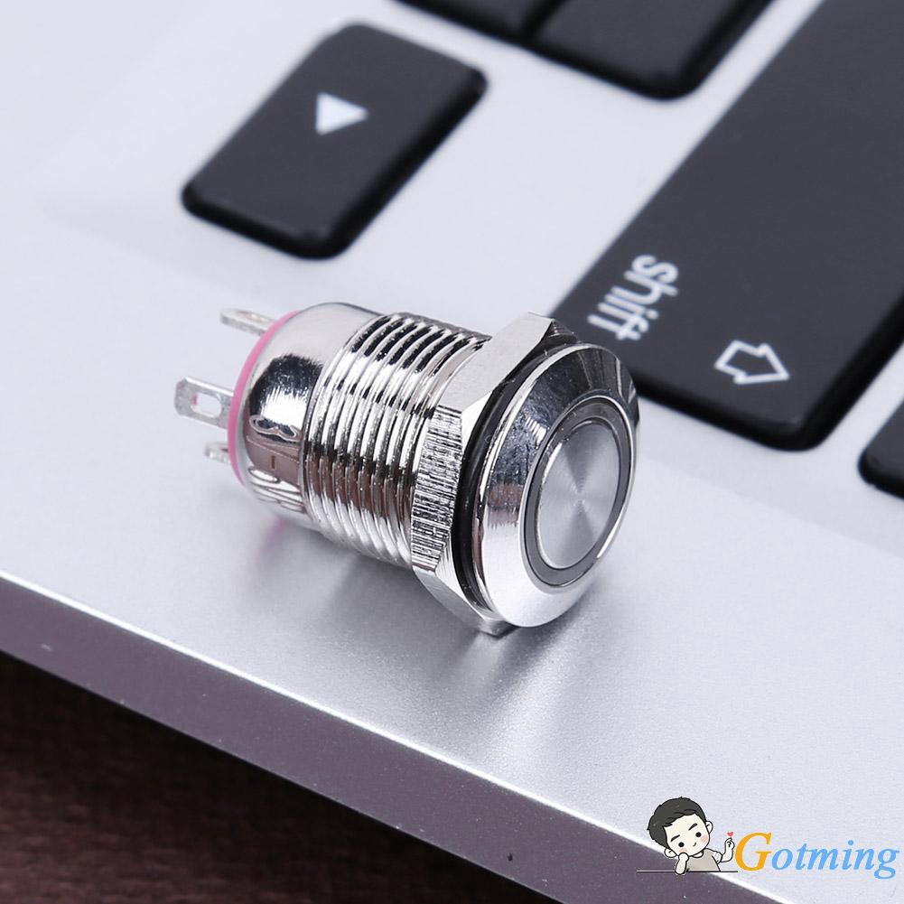 3V/12V 12mm Metal Button AutoReset Switch with LED Light Shopee Malaysia