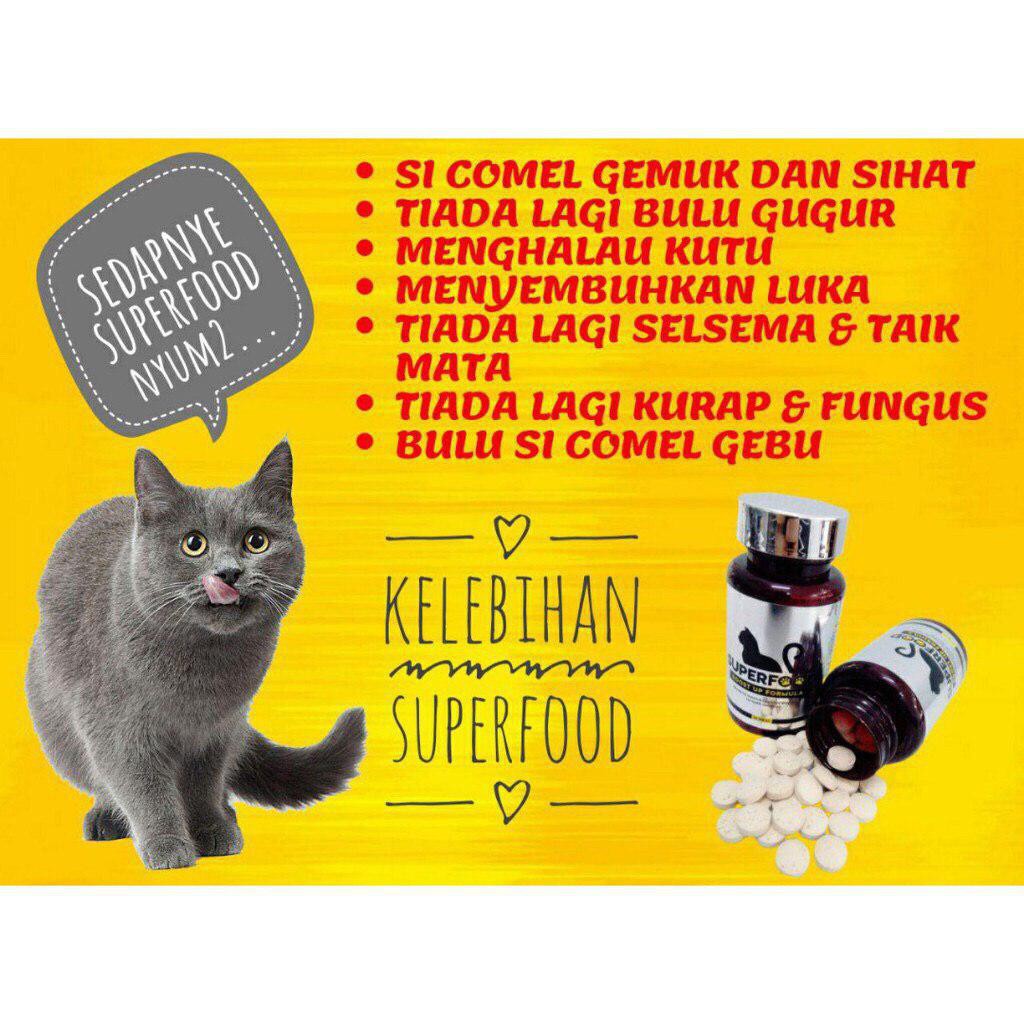 SUPERFOOD Vitamin Supplement Kucing (60 Biji)  Shopee Malaysia