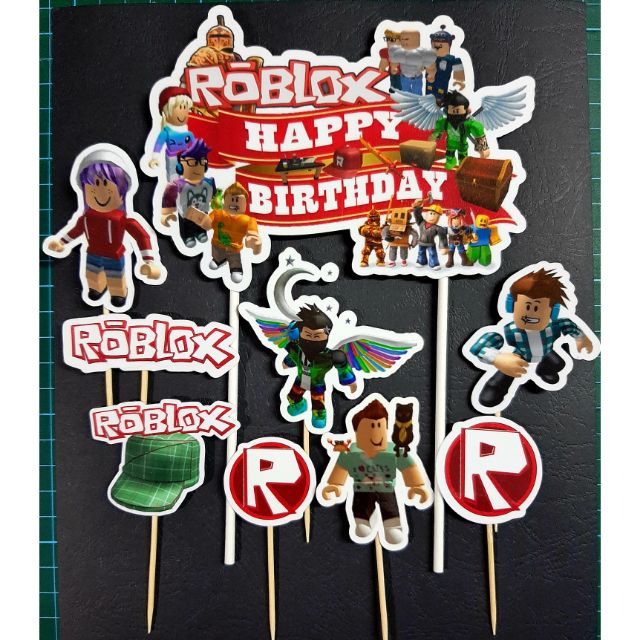 Roblox Cake Topper Happy Birthday Ready Stock Laminated Material Shopee Malaysia - roblox character roblox cake topper printable