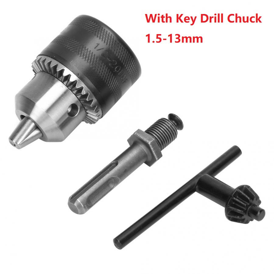 Free Shipping 1/2"-20 UNF Mount 1.5-13mm Capacity Key Drill Chuck w SDS Plus .. 