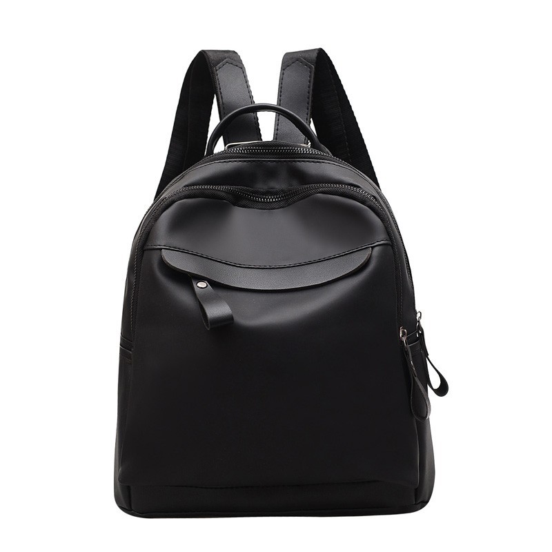 black nylon backpack women's