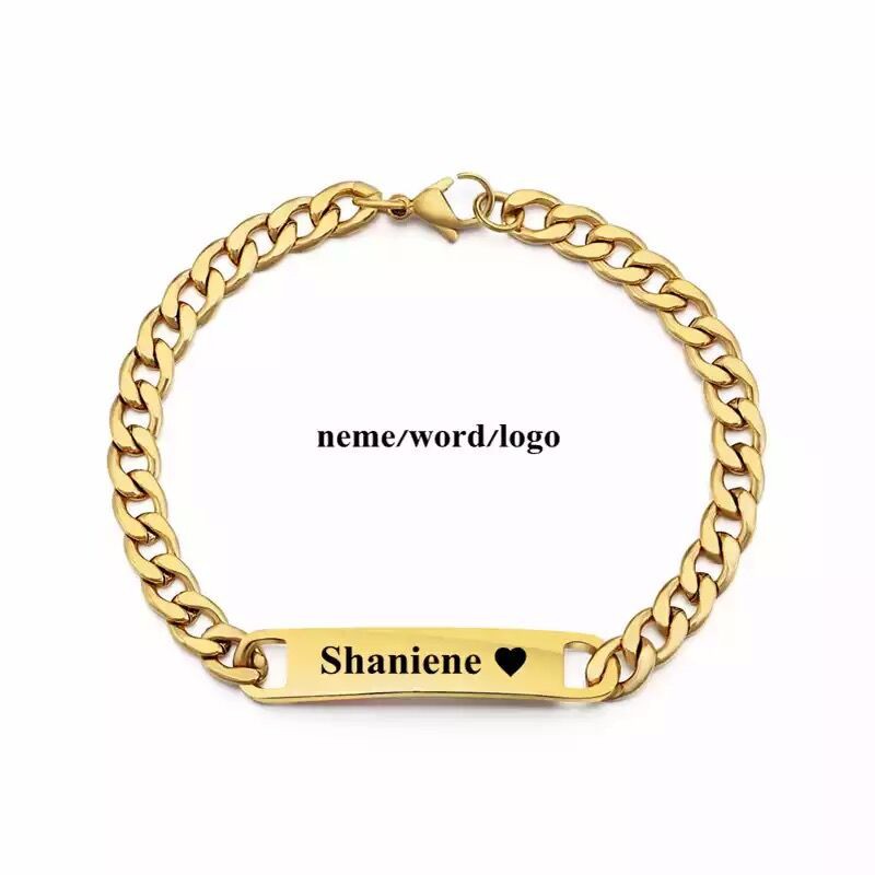 Custom Bracelet Name Bracelets Men Women Stainless Steel Bangles【Ship
