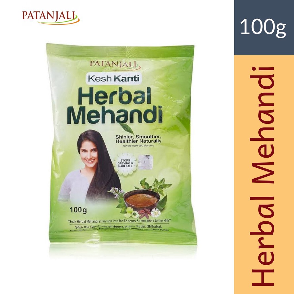 PATANJALI Kesh Kanti Herbal Mehandi Henna - Prevent Greying & Hair Fall  (100g) | Shopee Malaysia