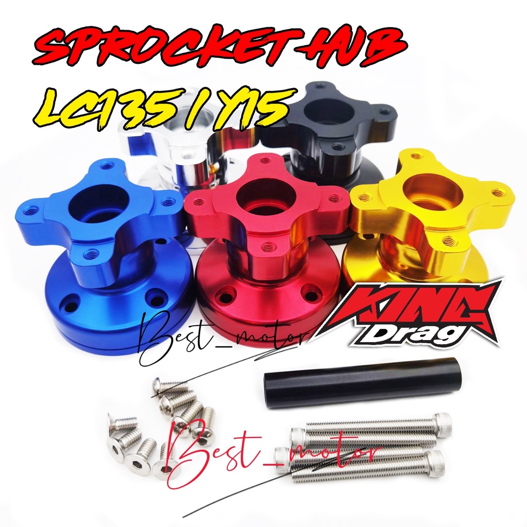 SPROCKET HUB ADAPTER ALLOY CNC KING DRAG KINGDRAG YAMAHA LC 135 / Y15