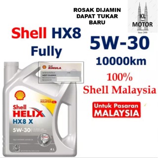 New Original Shell Helix HX8 Fully Synthetic-Minyak Hitam 