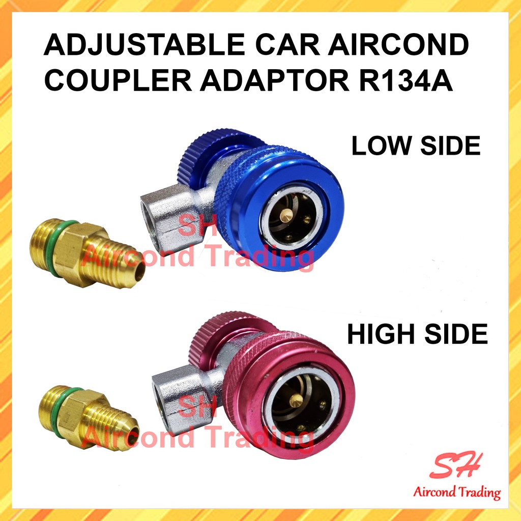 CAR AIR CONDITIONER R134A ADJUSTABLE QUICK COUPLER CONNECTOR ADAPTOR