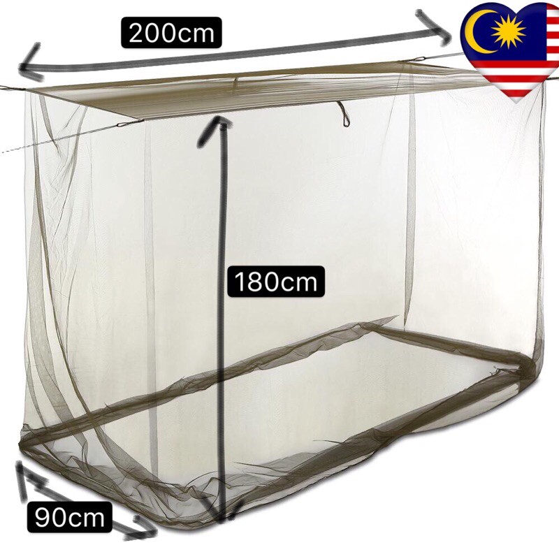 Ready Stock Kelambu Askar Single Mosquito Net Good Quality Military Use Shopee Malaysia