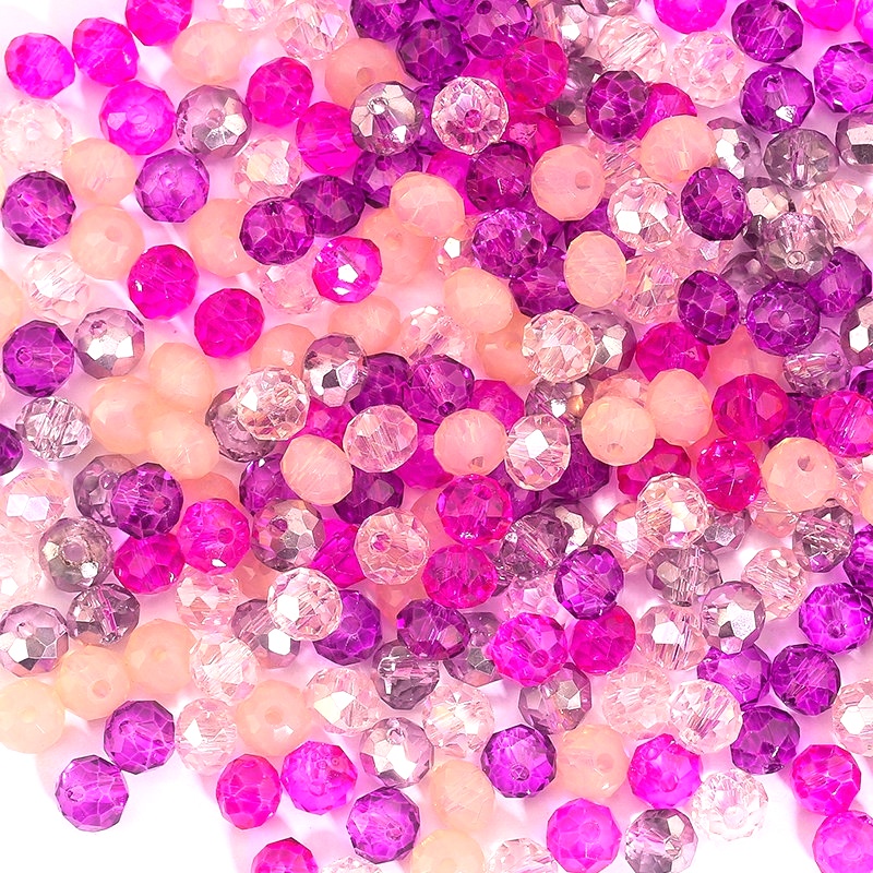 3*4mm 4*6mm Rondelle Faceted Glass Beads Loose Spacer Crystal Round Beads for Jewelry Making DIY Necklace Bracelet Accessories