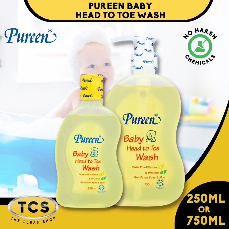 Pureen Baby Head-To-Toe Wash (Original Scent) 250ml / 750ml | Shopee ...