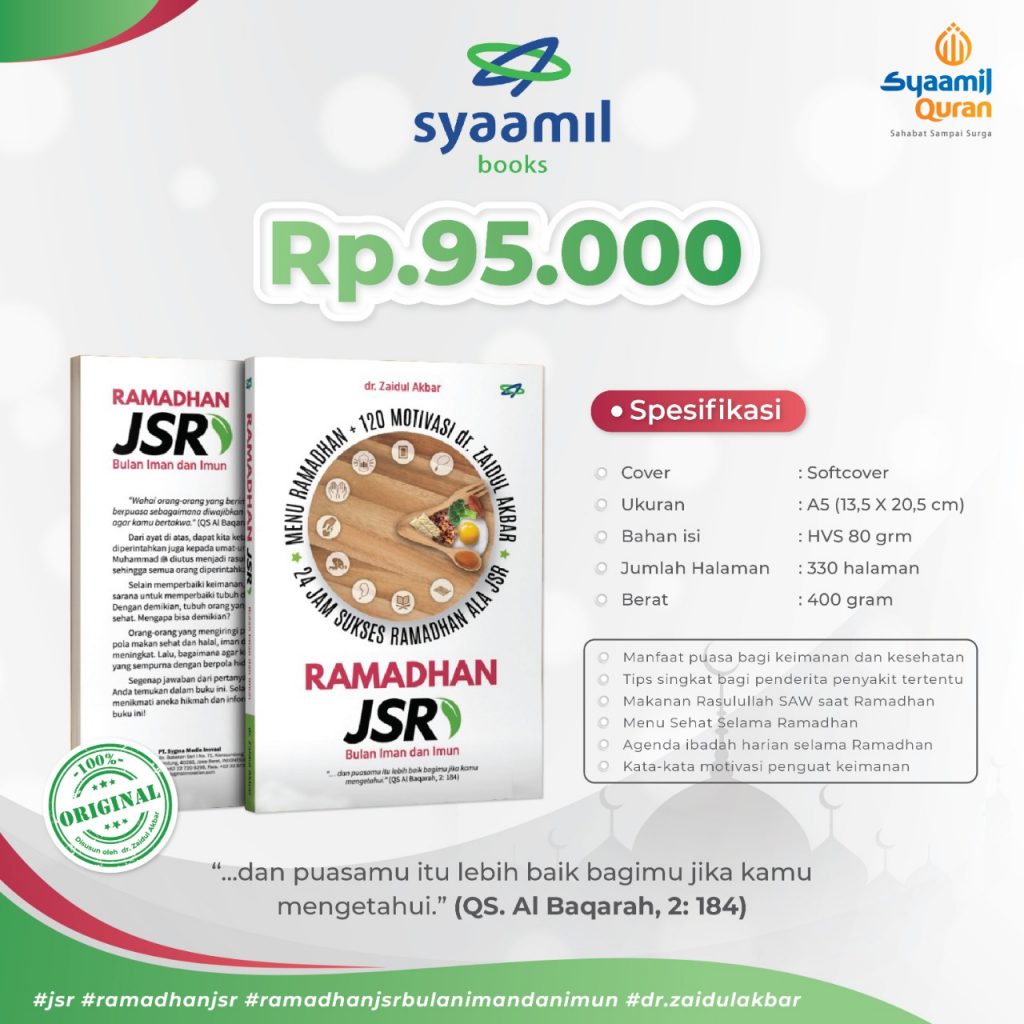 Ramadan JSR Book | 120 MENU | 24 Hours Of RAMADHAN Success ALA JSR