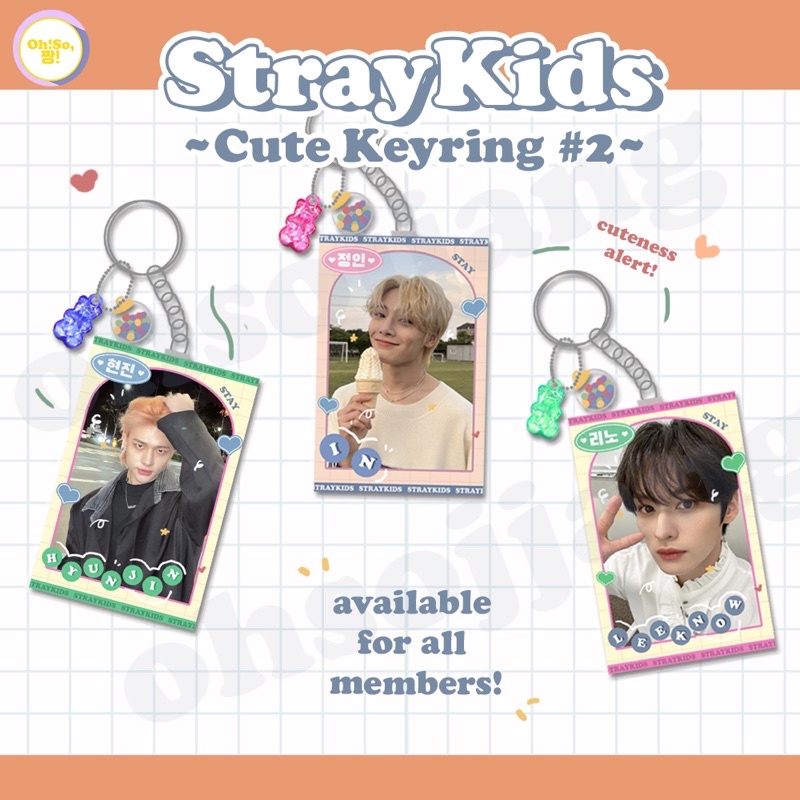 GANTUNGAN Straykids KEYRING CUTE Antem PART 2 KEYCHAIN STAY BOYFRIEND STRAY KIDS JYP MERCH KPOP