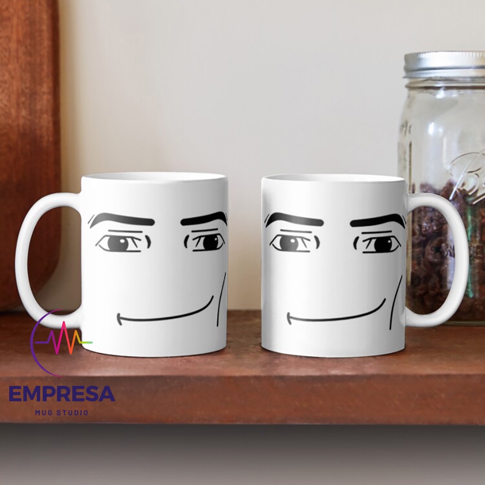 Funny Roblox Man Face 2-Sided Printing Ceramic Coffee Tea Gift Mug