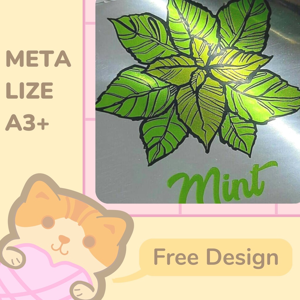 Metalize A3+ Stickers for Decoration & Collection - DESIGN bebas & FREE CUTTING