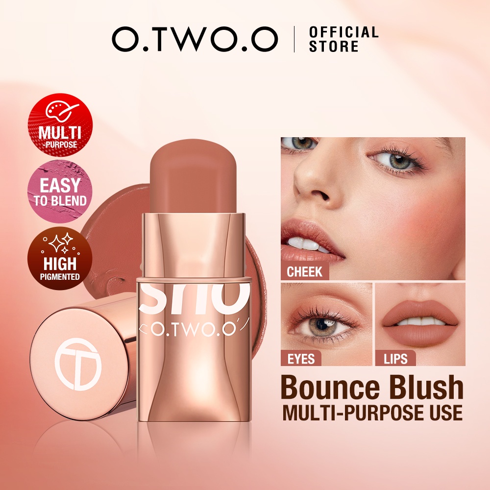 O.two.o Makeup Blush Stick Hydrating Gloss Lip & Cheek 6colors OtwoO Glow Bounce