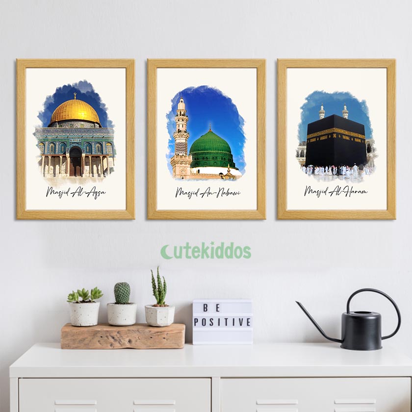 Wall Decoration Poster Wall Decor Islamic Kaaba Mosque Al Haram Nabawi Al Aqsa