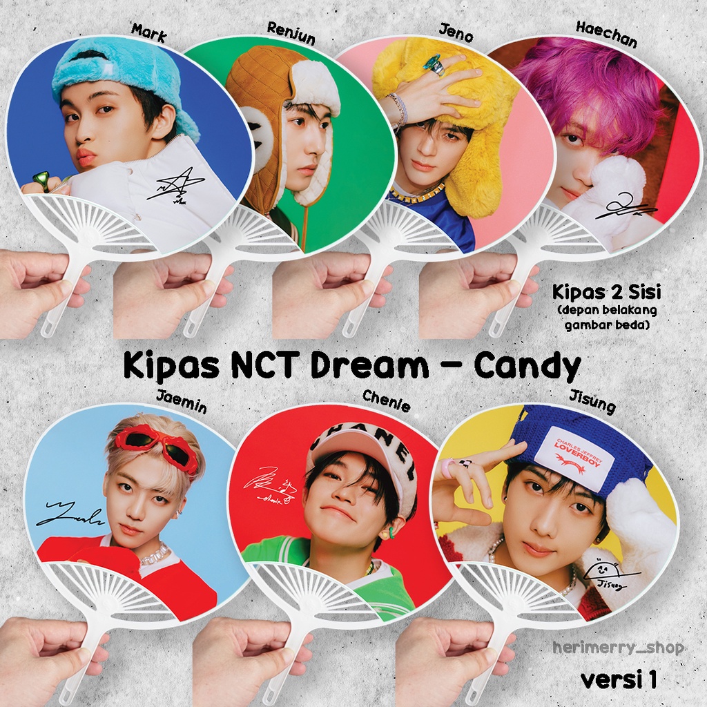 Nct Dream Candy fan - Merchandise KPOP Hand fan Unofficial Uchiwa Handfan NCT Winter Album