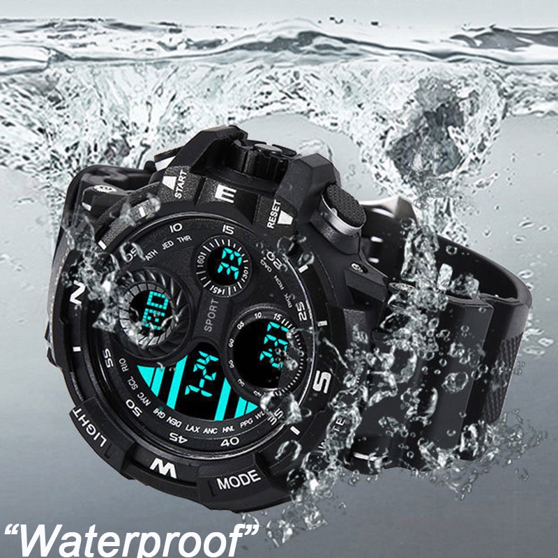 Kegllect Men's Fashion Sports Waterproof Digital Watches Multifunctional Electronic Wristwatch for Men Jam Tangan Lelaki Perempuan