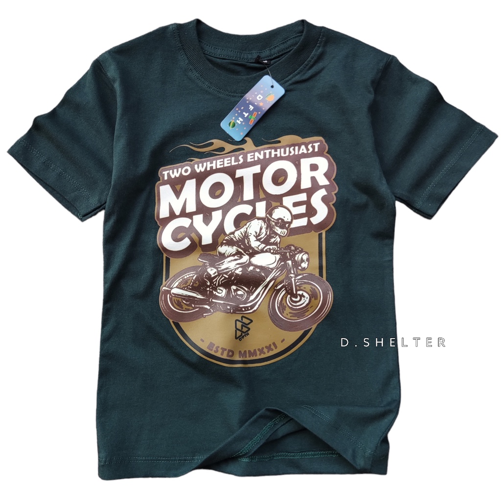 HIJAU Children's T-Shirt D'FTH Green Bottle Motorcycle CYCLES/D.SHELTER