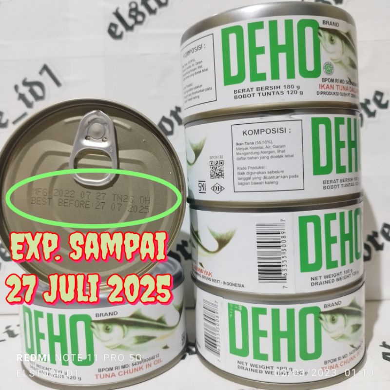 Deho Canned tuna 180gram tuna Fish In chunk Packaging Shopee Malaysia