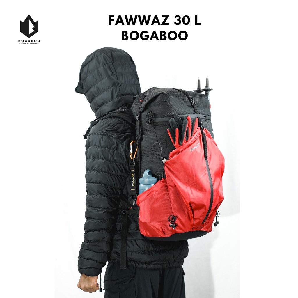 Bogaboo FAWWAZ BACKPACK Ultralight Frameless 30l Waterproof - Ultralight Mountain Bag - UL BACKPACK - Waterproof Hiking Bag