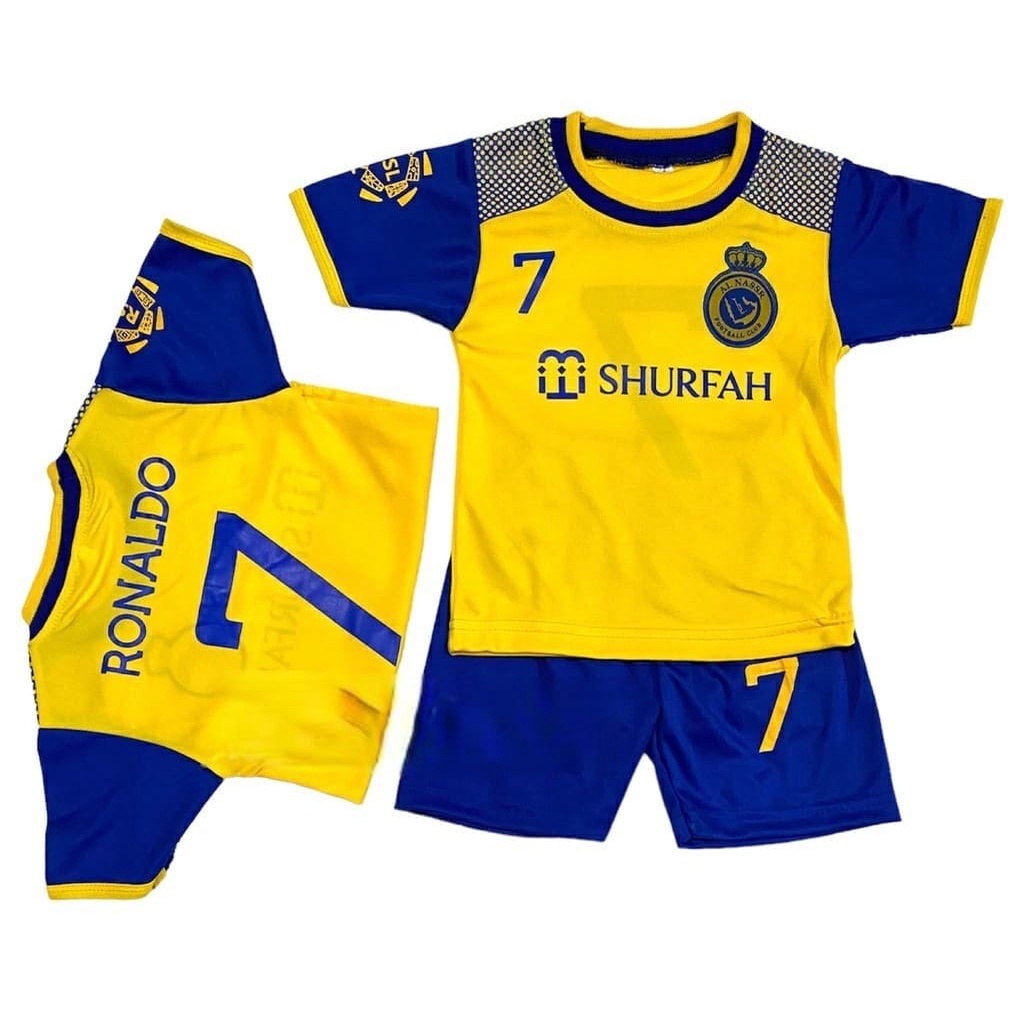 Ronaldo AL Nassr's Latest Boys Soccer Suits Age 4-15 Years