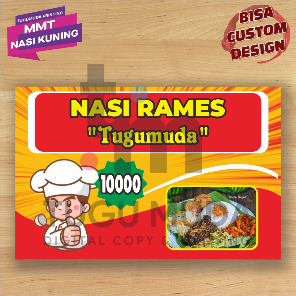 Print Banners|Banner|Mmt-warung NASI RAMES-Yellow Rice-Rice UDUK-Coffee