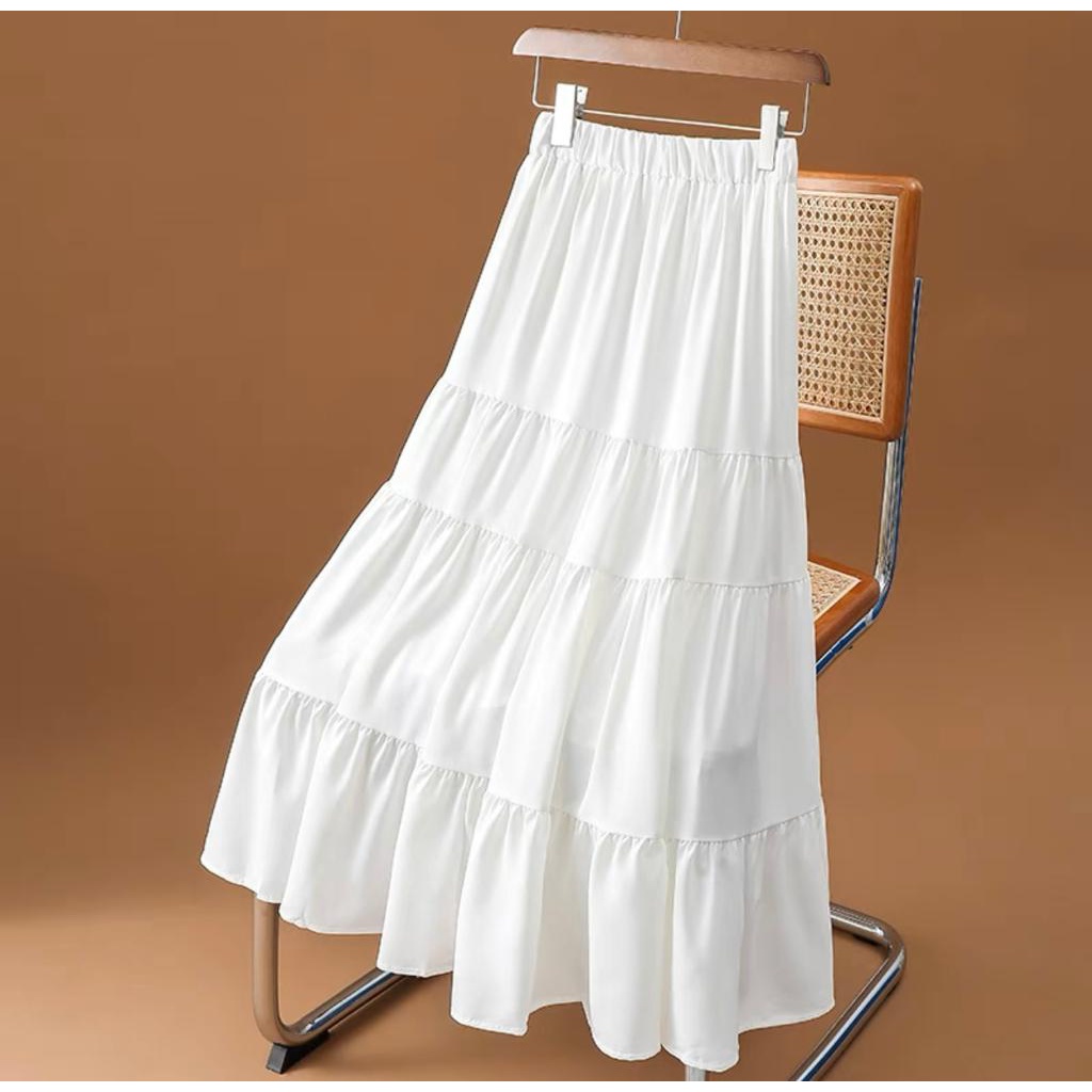 Cherry_ 4-layer long skirt | Long skirt korean style | Muslim women's skirts