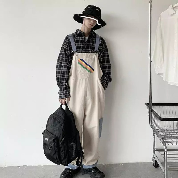 Fashion Loose Men Jumpsuit Overall Big Size/Big Romper