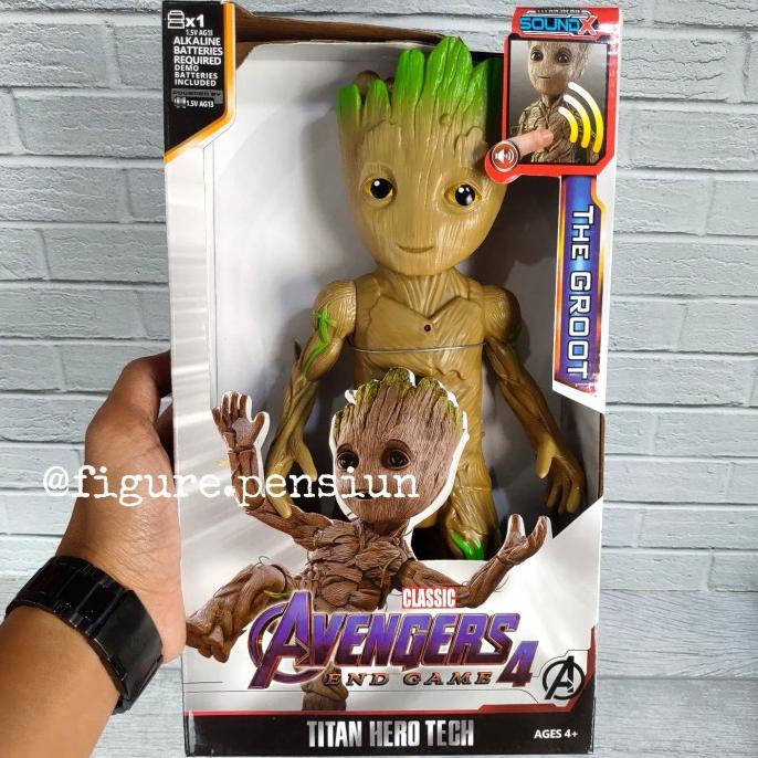 Marvel AVENGERS BABY GROOT GUARDIANS TITAN HERO TECH WITH SOUND FIGURE