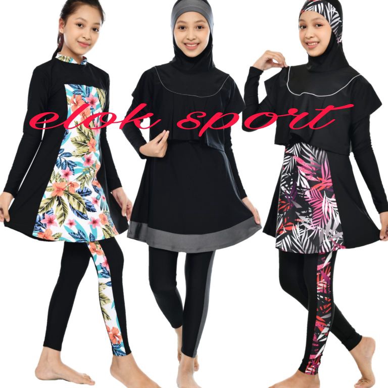 Trend! Muslim Swimwear muslim Swimwear-Teenagers Age 10-15 Years muslim Swimsuit ABG-Teens Age 10-15 Years Old Long Sleeve Swimsuit Baby dol Swimsuit ABG-Teens