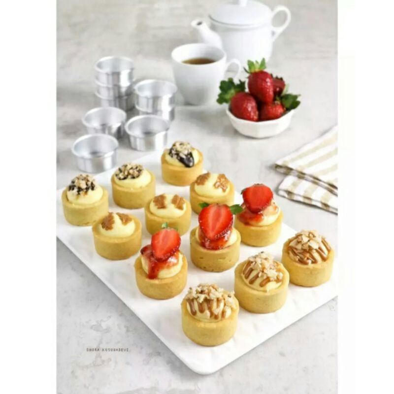 LILIN 12pcs Plain pie Cake Mold / Hokkaido pie Cake Pan / Biscoff Egg tart tart / Round Eclair pie Mold / round press pan / mini tart cake / round pie tartlet cake / mini tart puncher / tartlets / pie mold /Candle holder/lotus biscoff cheese tart mold