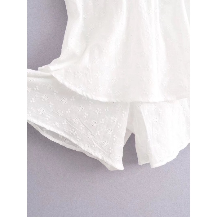 PUTIH Ab565750 Lace Summer Jumpsuit Korean Women's White Deck Pants