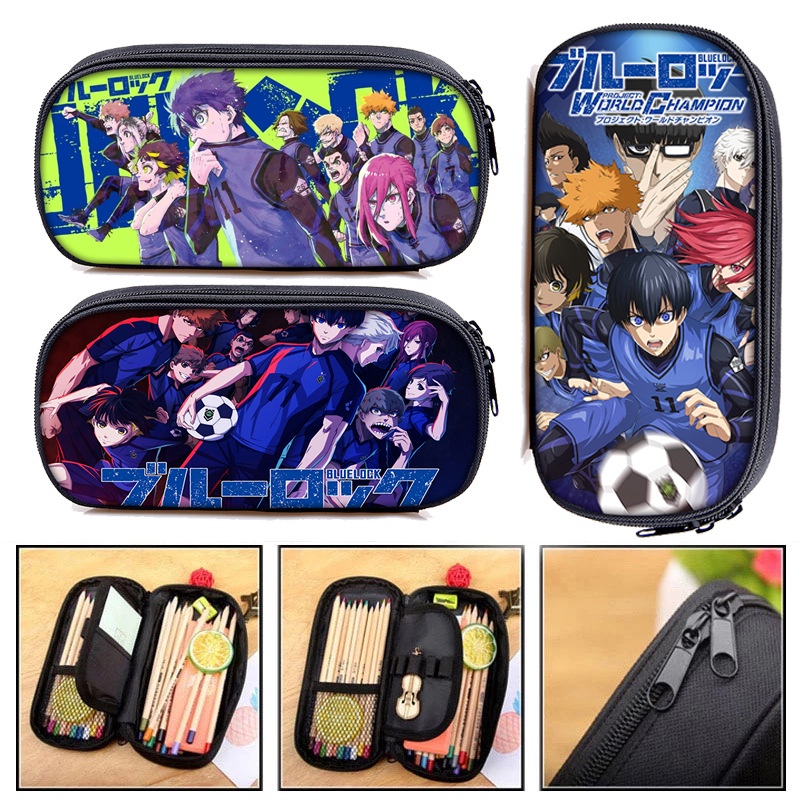 Blue lock blue lock blue Prison Anime Merchandise Pencil Case Vertical Square Stationery Bag Children Pencil Bag